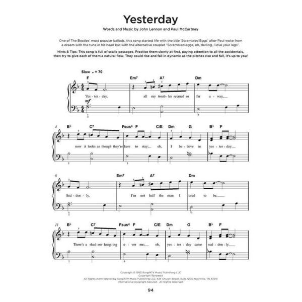 Hal Leonard Really Easy Piano Beatles