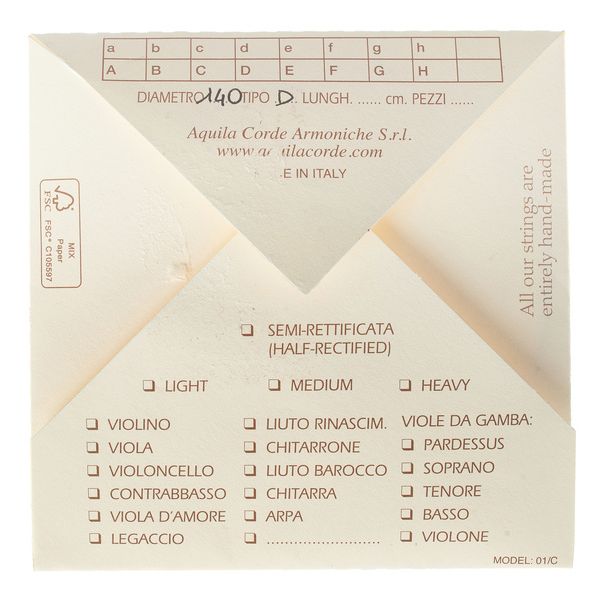 Aquila 140D Wound Nylgut Lute String