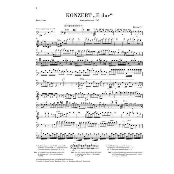 Henle Verlag Dittersdorf Kontrabasskonzert