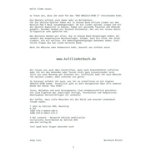 Edition Dux Das Ukulele-Ding 2