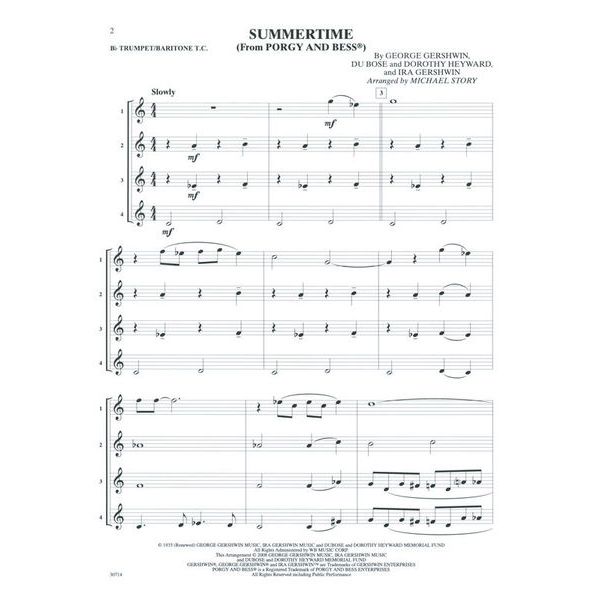 Alfred Music Publishing Pop Quartets For All Trumpet