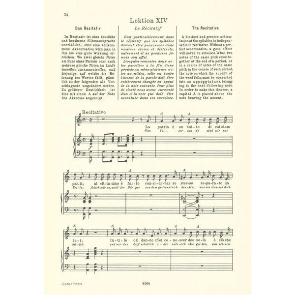 Edition Peters Vaccai Metodo Canto Medium