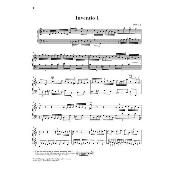 Henle Verlag Bach Inventionen und Sinfonien