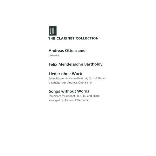 Universal Edition Mendelssohn Lieder ohne Worte