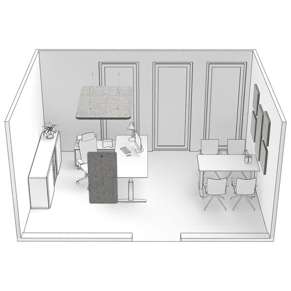 t.akustik Office Set Single SGR