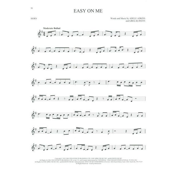 Hal Leonard 101 Top Hits for Horn