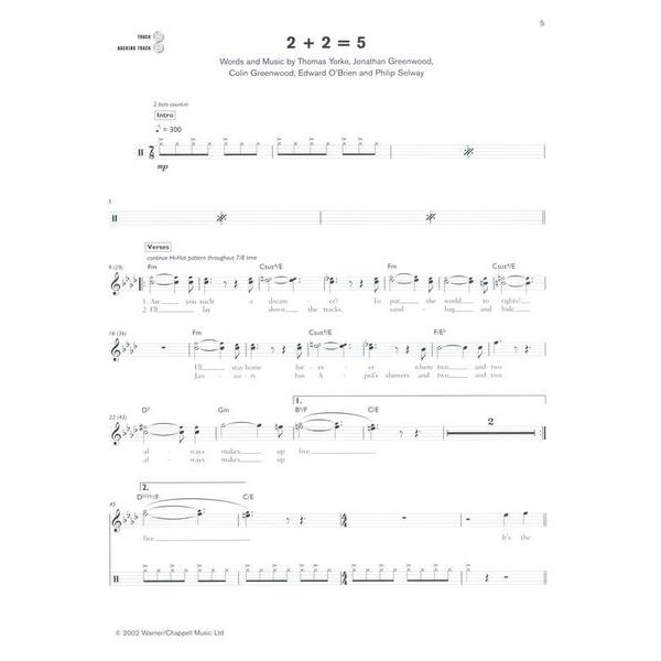 Faber Music Radiohead Drums Play-Along