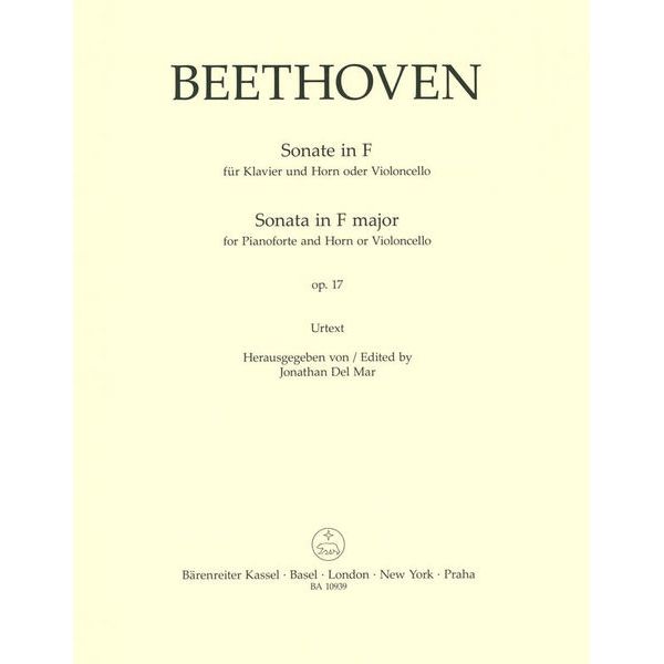 Brenreiter Beethoven Sonate F-Dur op. 17