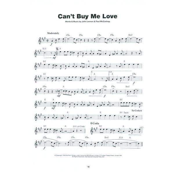 Wise Publications 100 No. 1 Hits Alto Sax