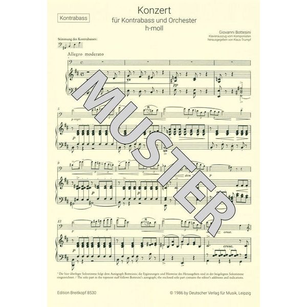 Breitkopf & Hrtel Bottesini Kontrabasskonzert