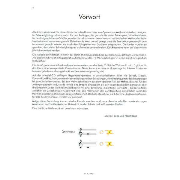 Horst Rapp Verlag Fröhliche Weihnacht Horn