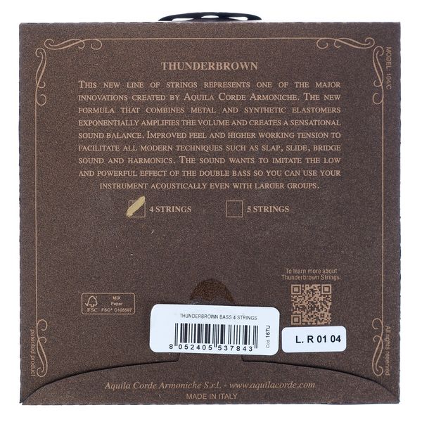 Aquila 167U Thunderbrown Bass Ukul.