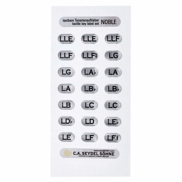 C.A. Seydel Söhne Key Sticker Set 1847 NOBLE low