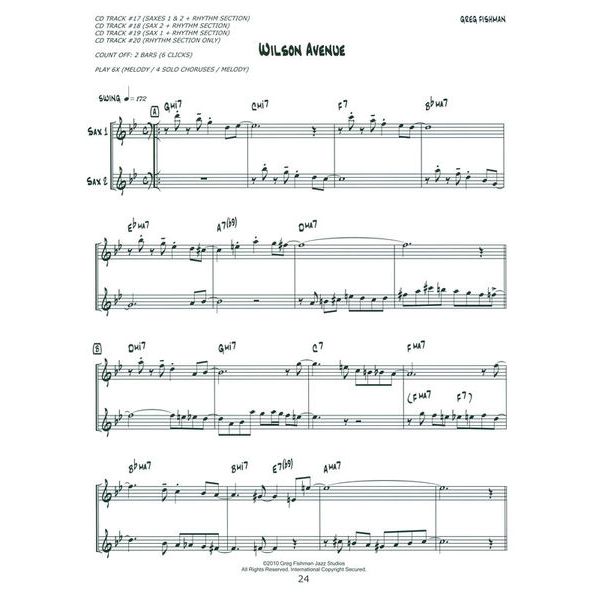 Greg Fishman Jazz Saxophone Duets 2