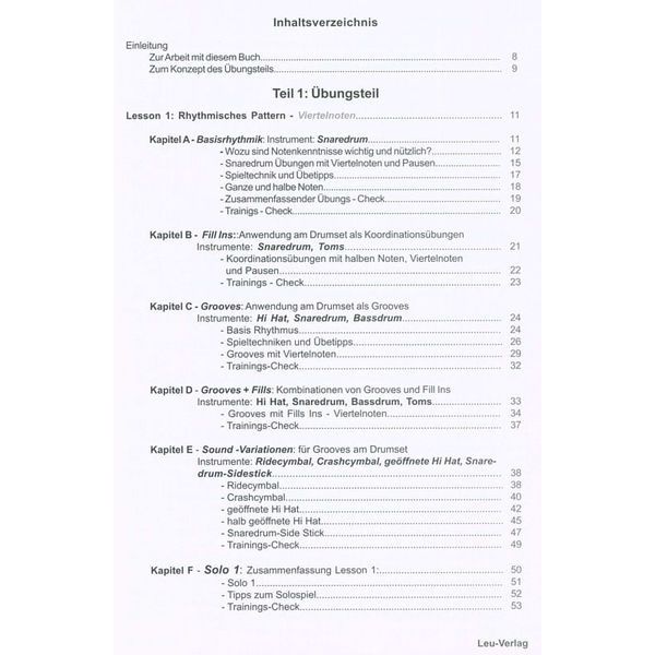 Leu Verlag Modern Drumming Basics