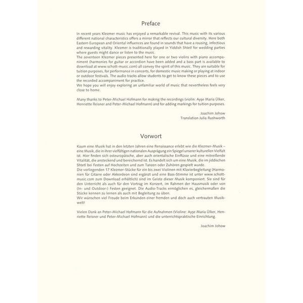 Schott Klezmer & Violin