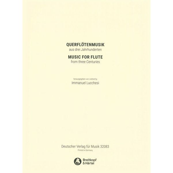 Deutscher Verlag für Musik Querflötenmusik aus drei Jhdt.