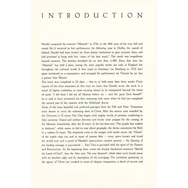 Edition Peters Hndel Der Messias HWV56