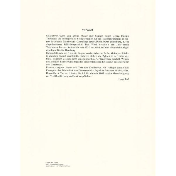 Schott Telemann Leichte Fugen