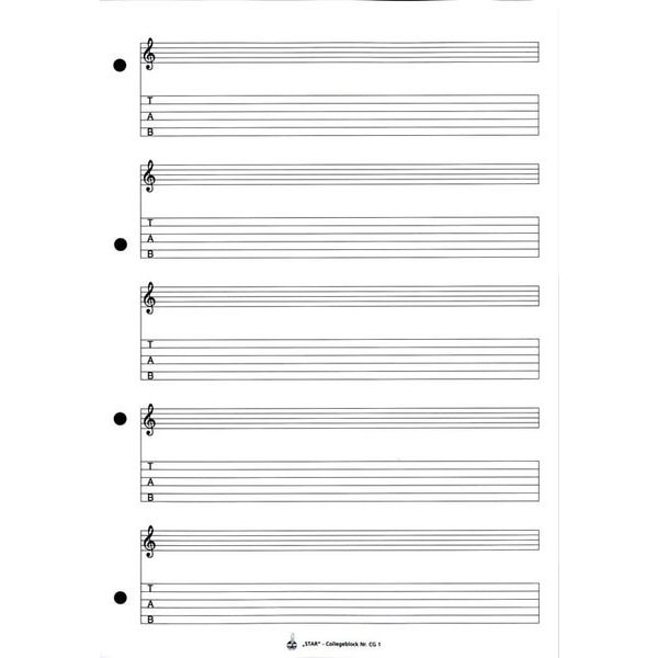 Star Collegeblock Gitarre CG 1