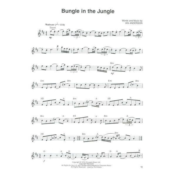 Hal Leonard Jethro Tull Flute Solos