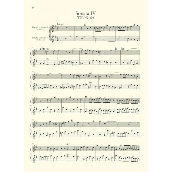 Wiener Urtext Edition Telemann Sonaten zwei Fl&ouml;ten