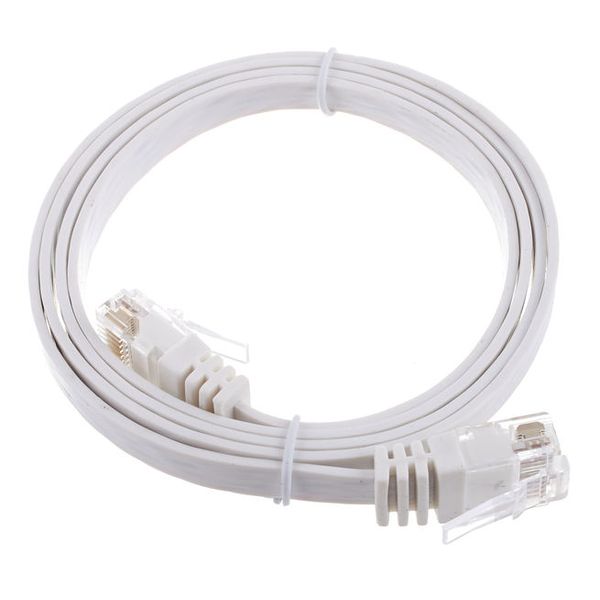 Lindy Cat6 Flach-Cable 1m White