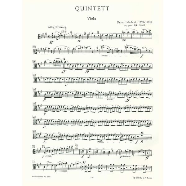 Edition Peters Schubert Forellenquintett