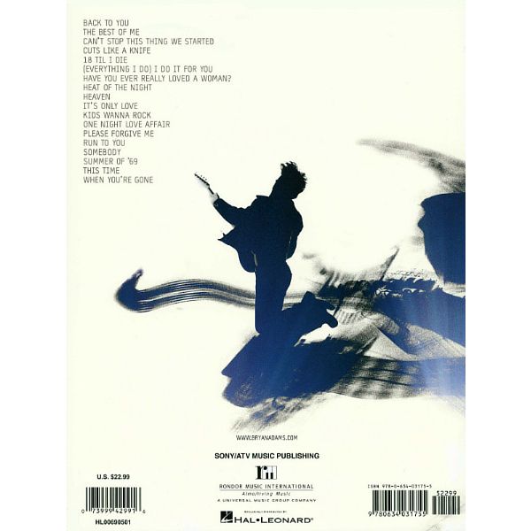 Hal Leonard Bryan Adams Greatest Hits