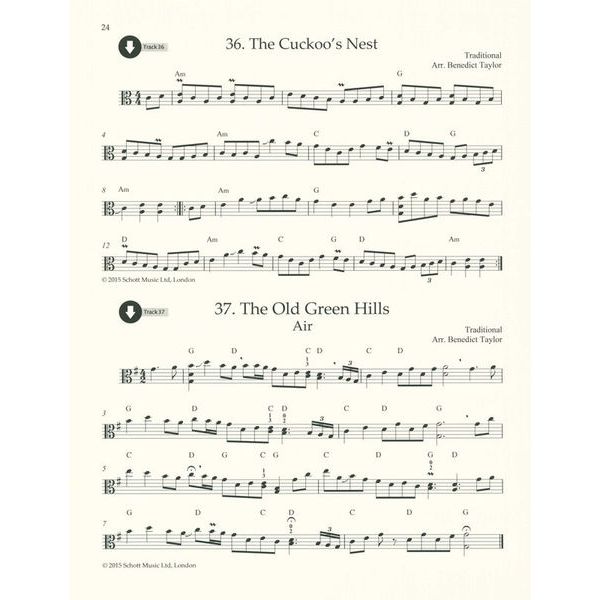 Schott Irish Folk Tunes For Viola