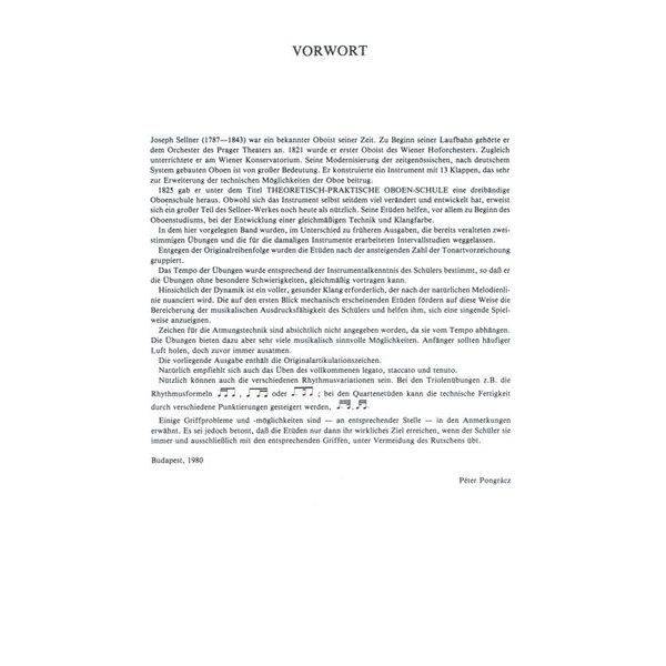 Editio Musica Budapest Etüden für Oboe