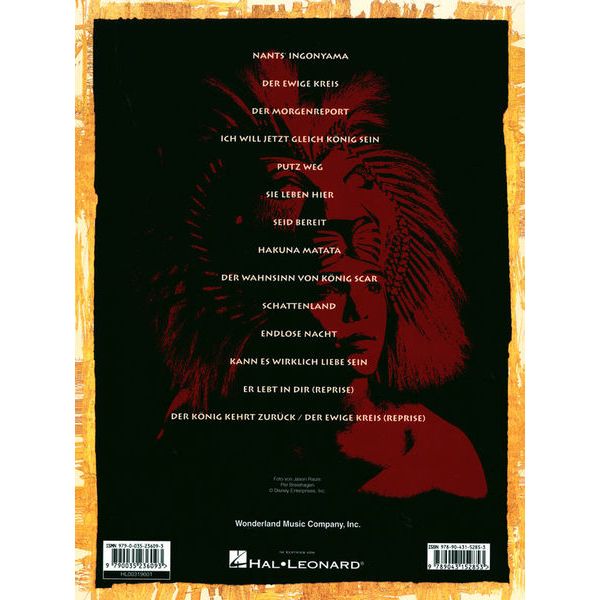 Hal Leonard Der K&ouml;nig der L&ouml;wen