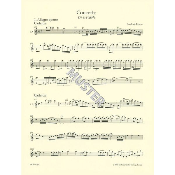 Brenreiter Mozart Concert for Oboe KV 314