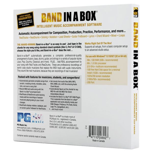 PG Music Band-in-a-Box MegaPAK PC