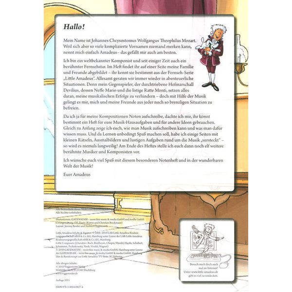 Voggenreiter Little Amadeus Notenheft A4