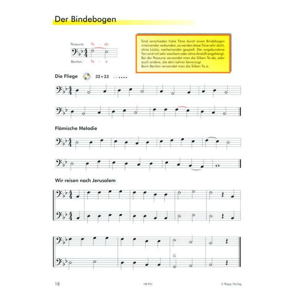 Horst Rapp Verlag Posaune lernen mit Spa 1