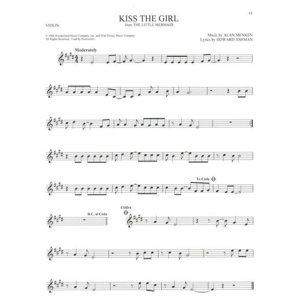 Hal Leonard 101 Disney Songs Violin