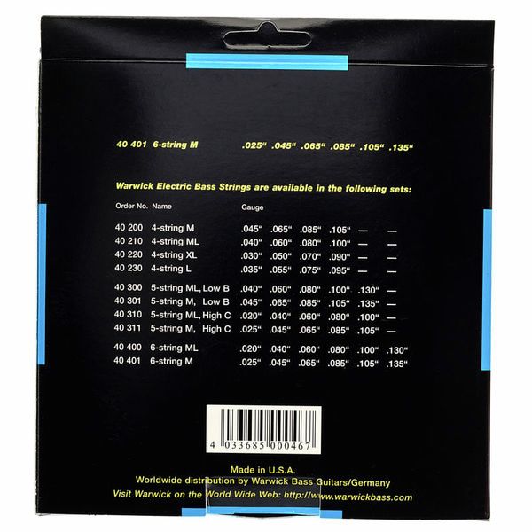 Warwick 40401 M Black Label