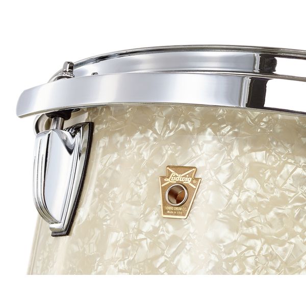 Ludwig Legacy Mahogany Fab V.White