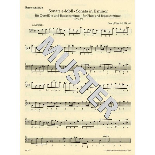 Brenreiter Hndel Elf Sonaten für Fl&ouml;te