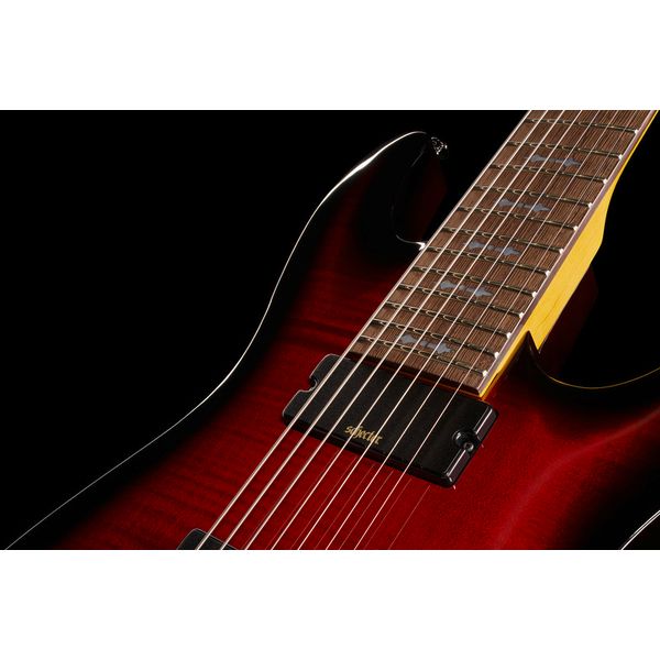 Schecter Demon 7 FR Crimson Red Burst