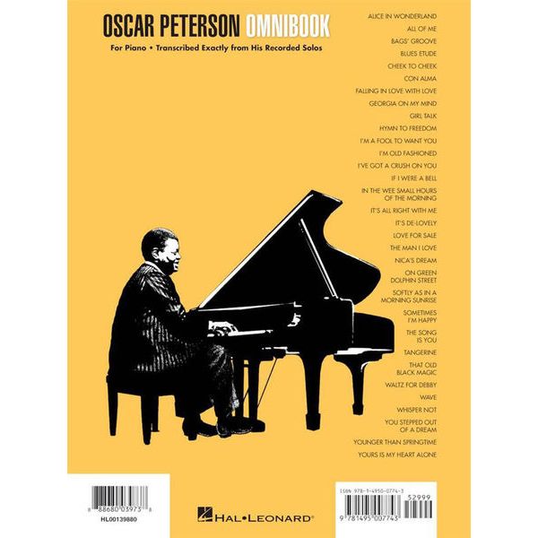 Hal Leonard Oscar Peterson Omnibook Piano