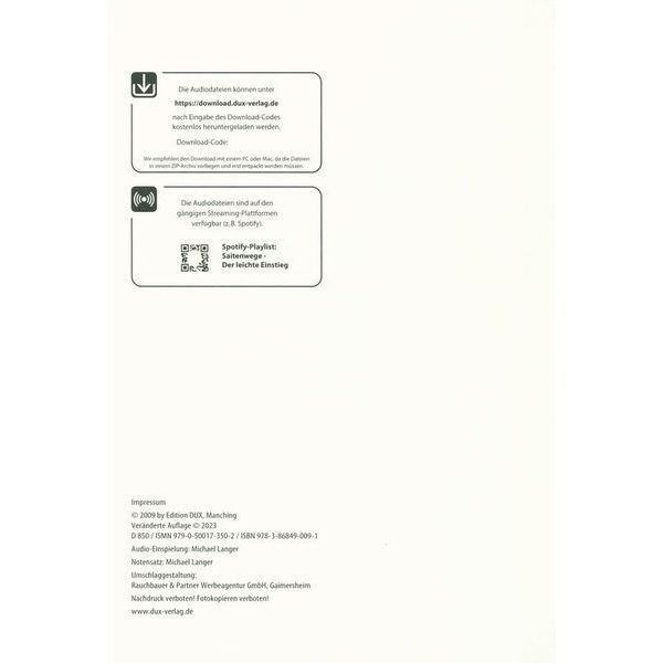 Edition Dux Saitenwege Der leichte Einst.