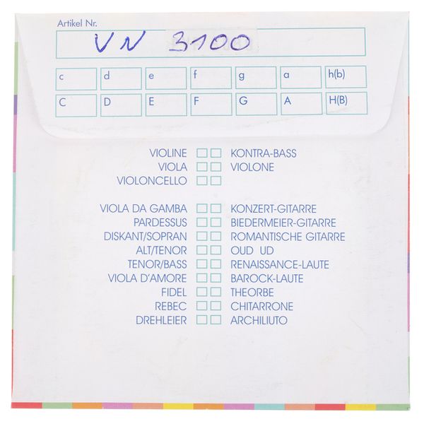 K&uuml;rschner Arch Lute 7th Course F