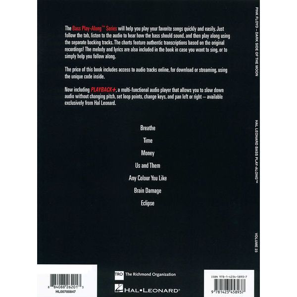 Hal Leonard Bass Play-Along Pink Floyd
