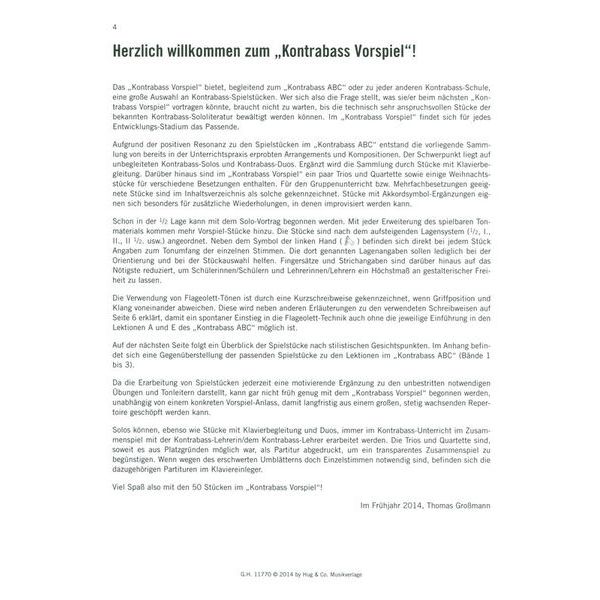 Edition Hug Double Bass-Vorspiel