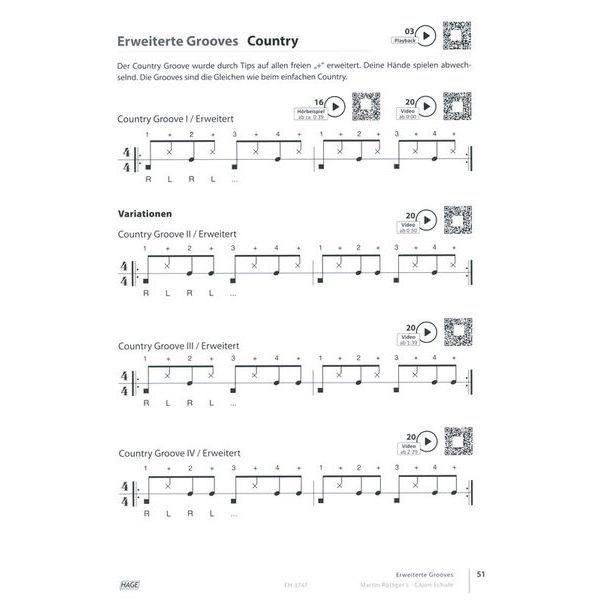 Hage Musikverlag Cajon Schule