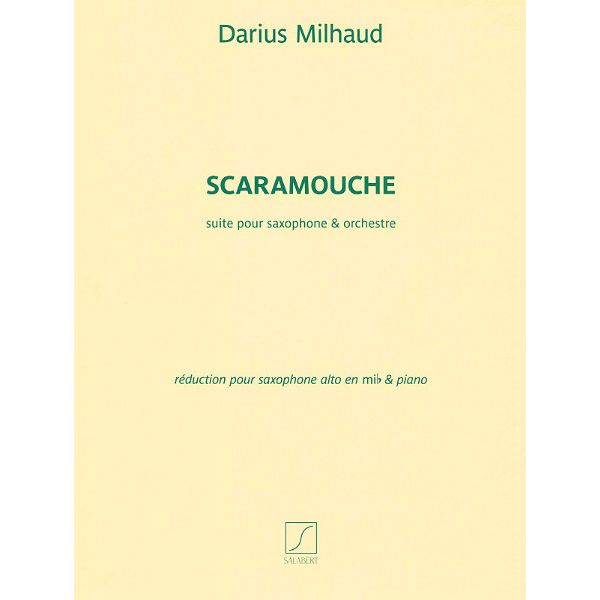 Editions Salabert Milhaud Scaramouche A-Sax