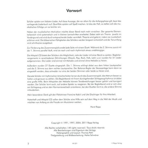 Horst Rapp Verlag Querfl&ouml;te Lernen mit Spa 1