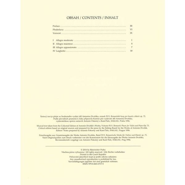 Brenreiter Dvorak Romantische Stücke